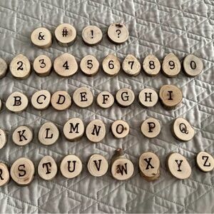 Magnetic Wooden Alphabet and Number Discs